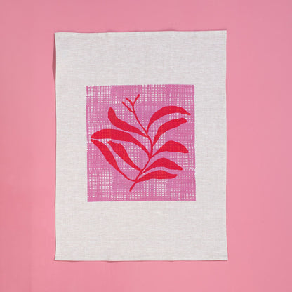 Pink Wattle Branch T-Towel