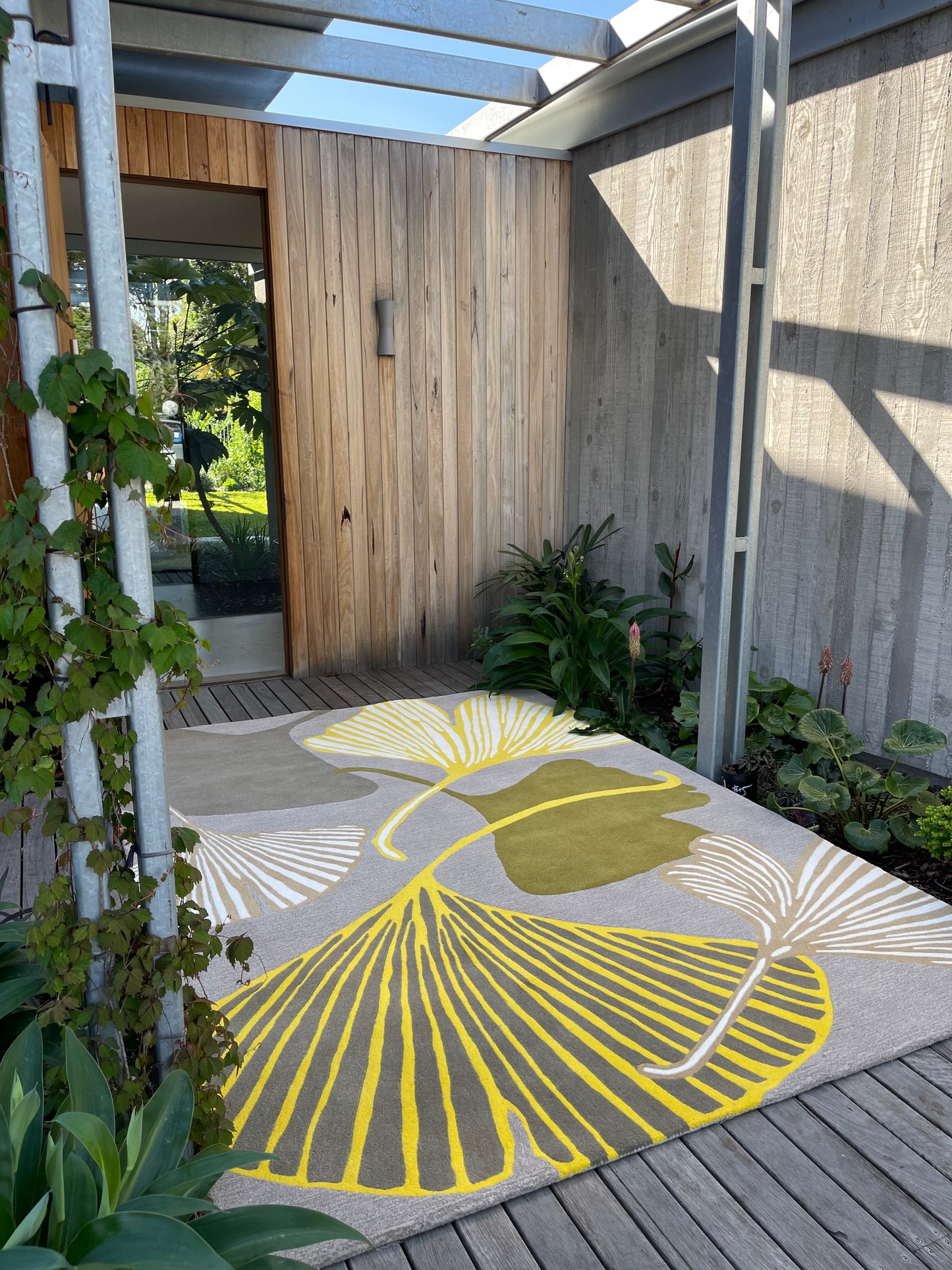 Custom Made Yellow Ginkgo Rug