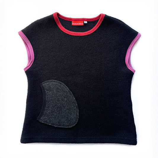 Cocoon Vest Black/Pink/Red