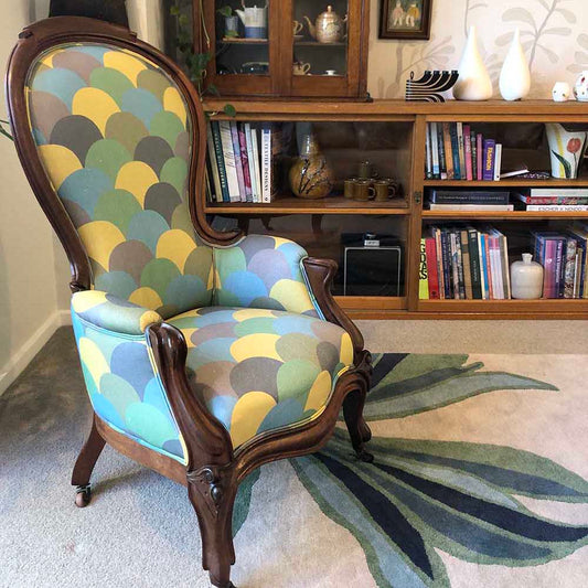 Fish Scale Forest- Furnishing Linen