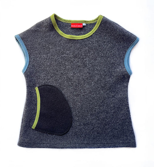 Cocoon Vest Grey/Blue/Green