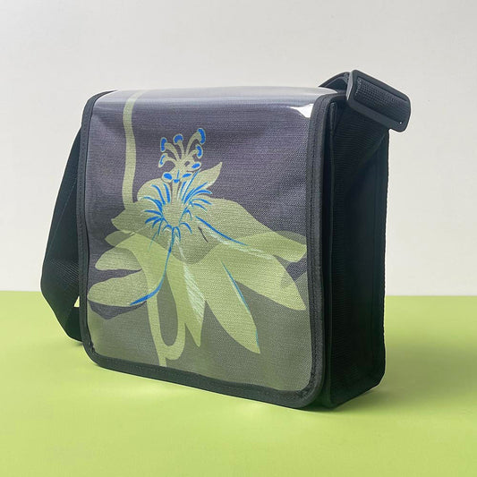Khaki Passion Flower Satchel