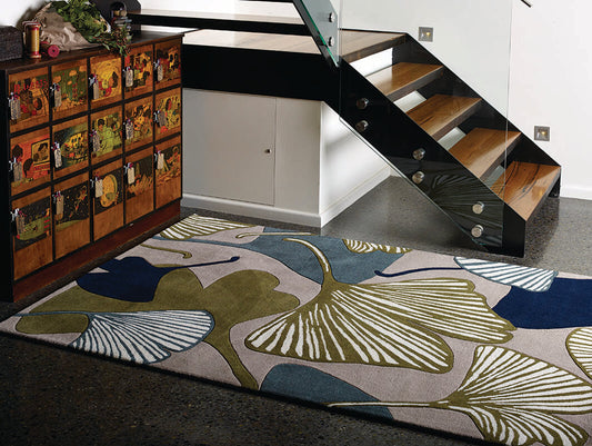 Custom Made Ginkgo Green Rug