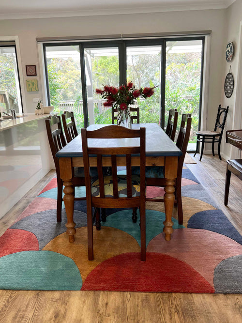 Custom Made Fish Scale Multi Floor Rug