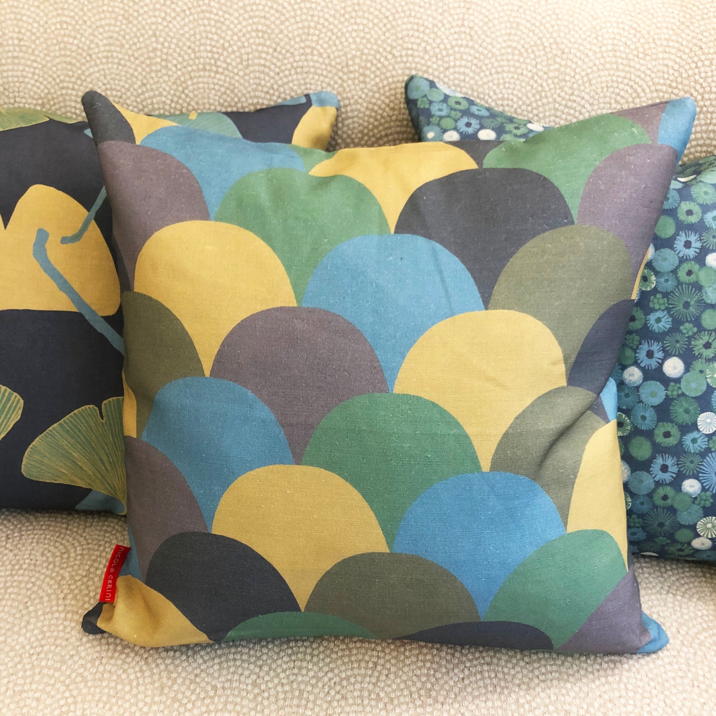 Fish Scale Forest- Furnishing Linen