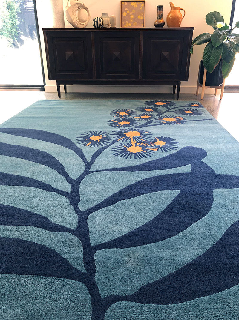 Custom Made Wattle Blossom Rug