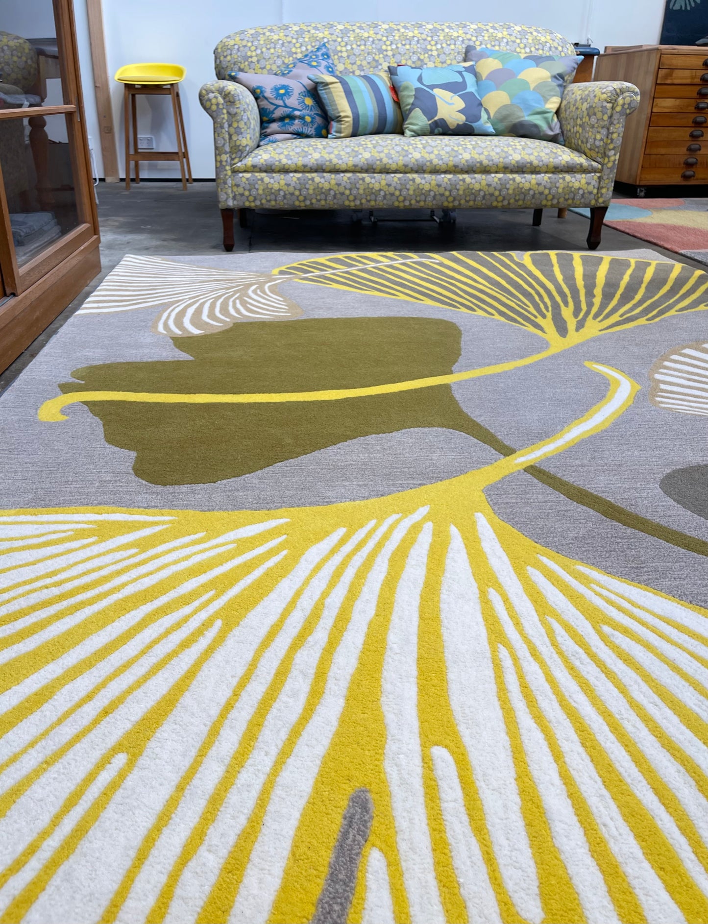 Custom Made Yellow Ginkgo Rug