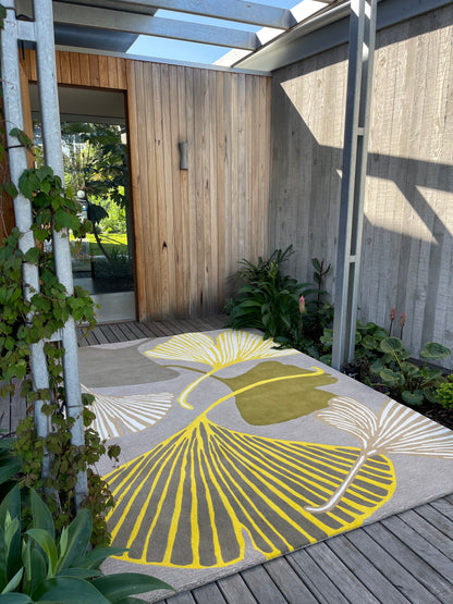 Custom Made Yellow Ginkgo Rug