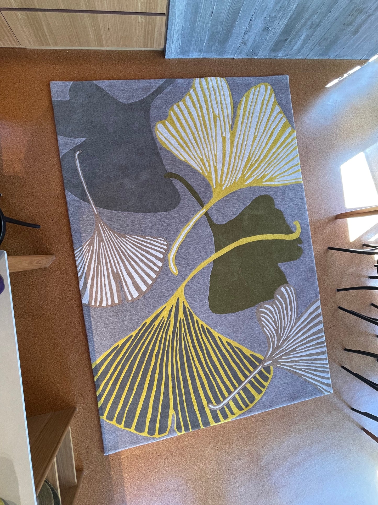 Custom Made Yellow Ginkgo Rug