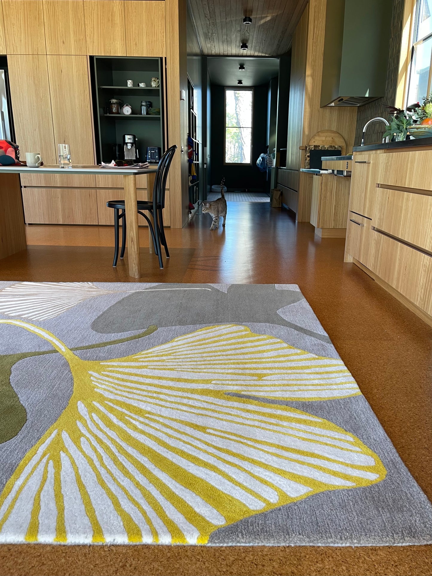 Custom Made Yellow Ginkgo Rug