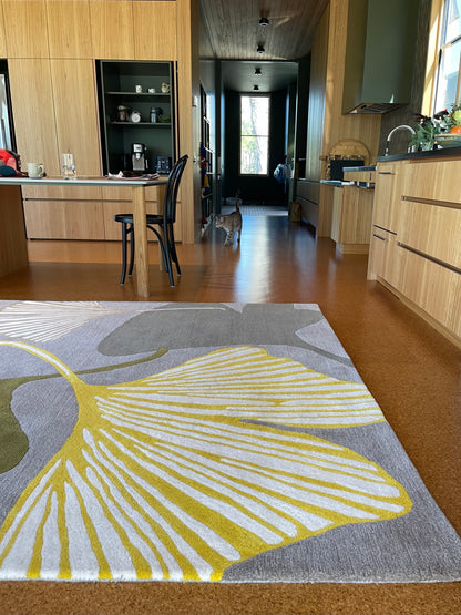 Custom Made Yellow Ginkgo Rug