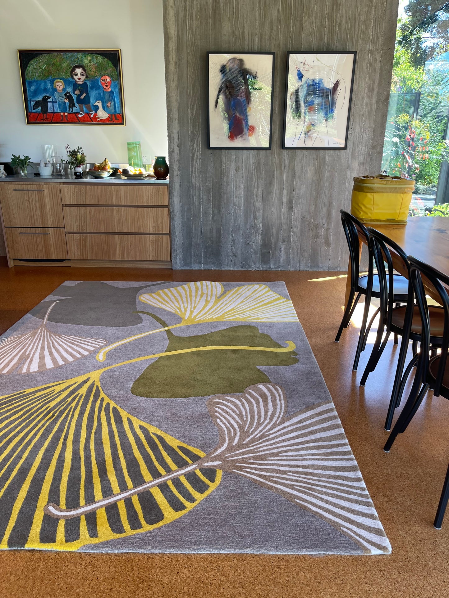 Custom Made Yellow Ginkgo Rug