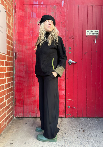 Cocoon Jumper Black/Khaki