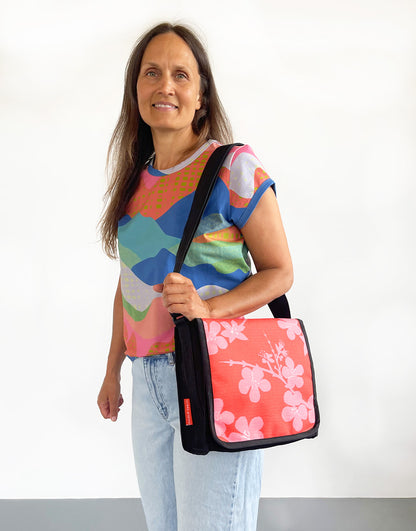 Satchel – Red Pink Blossom | Futures Collection