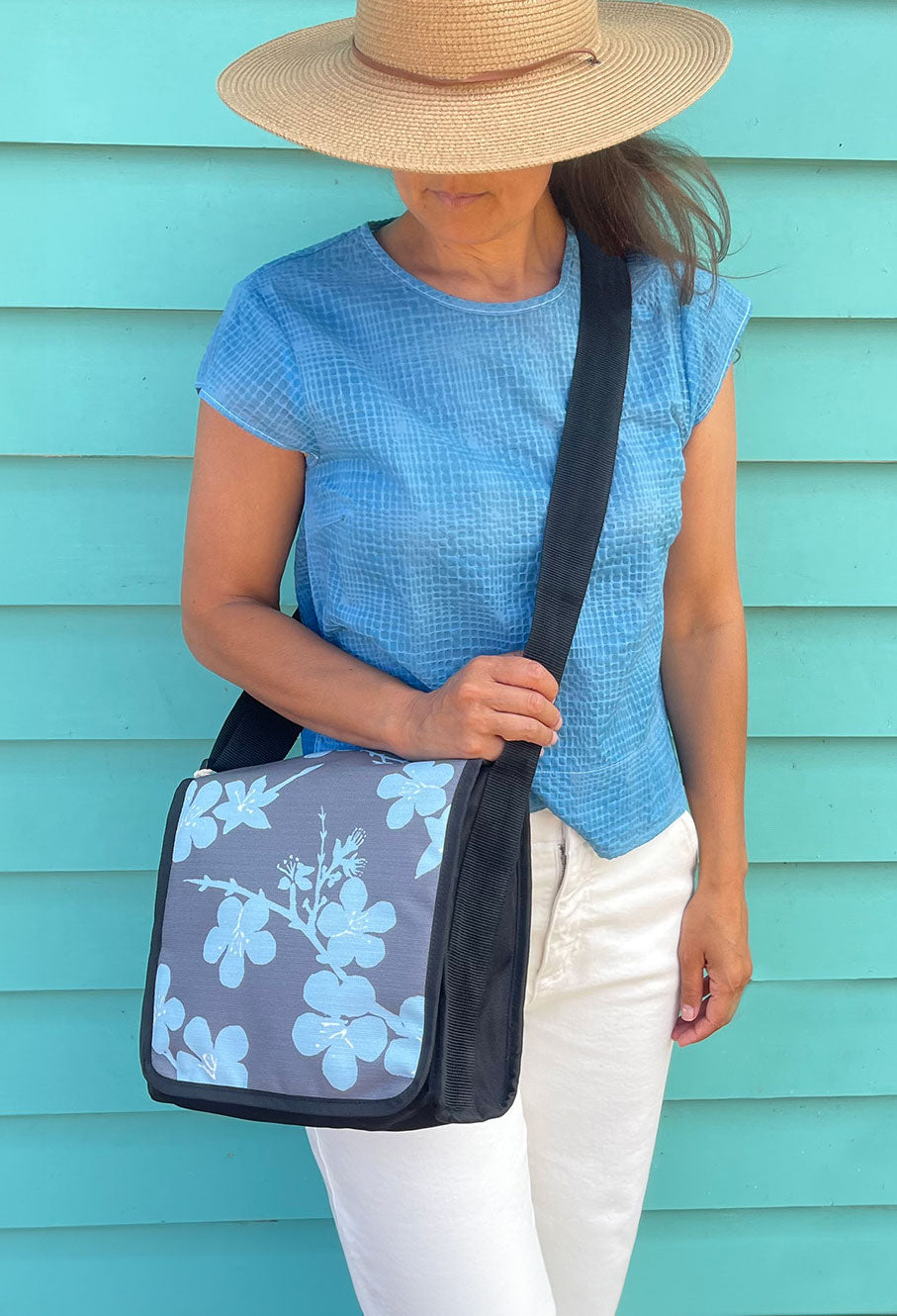 Satchel – Pale Blue Blossom | Futures Collection
