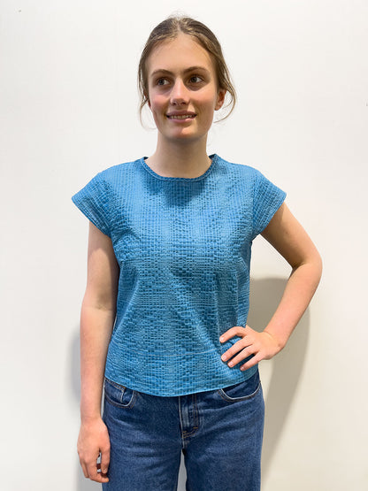 Cornflower Cap Sleeve Top