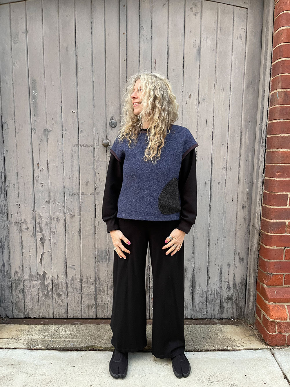 Cocoon Vest Blue/Charcoal
