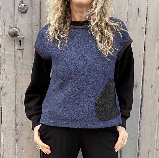 Cocoon Vest Blue/Charcoal