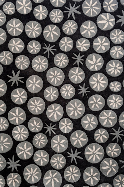 Custom Made Charcoal Seed Pod Rug