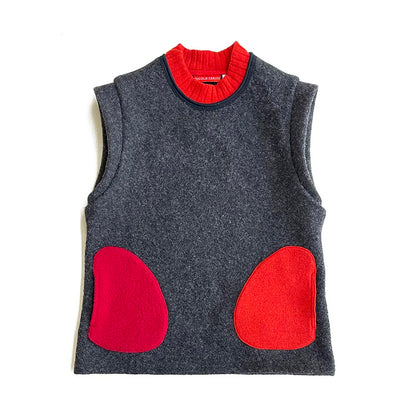 Cocoon Vest Charcoal/Red/Orange