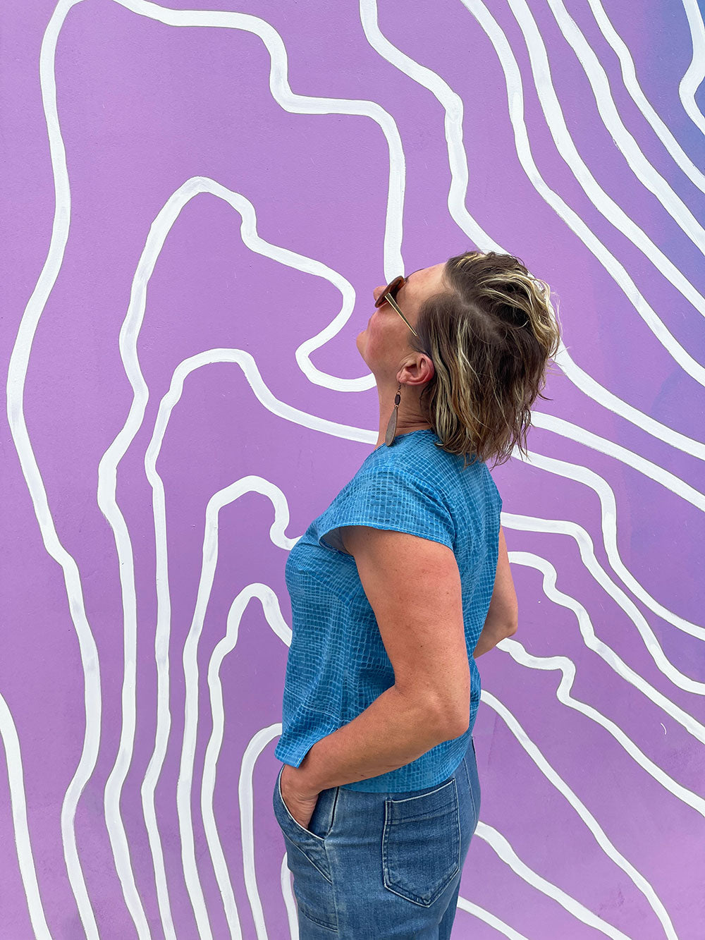 Cornflower Cap Sleeve Top