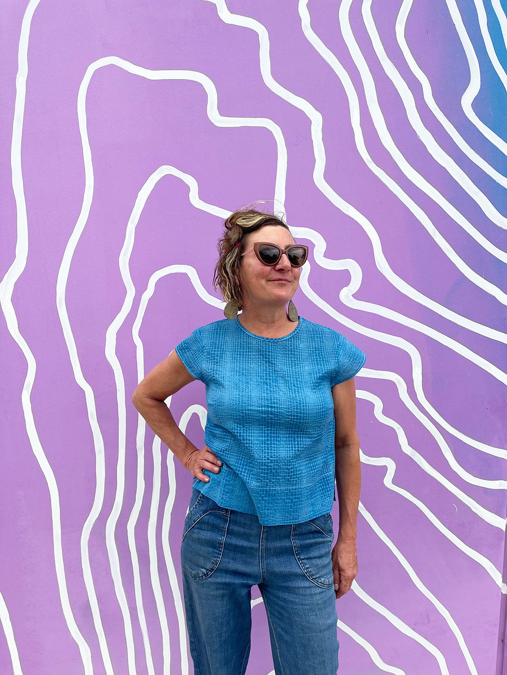 Cornflower Cap Sleeve Top