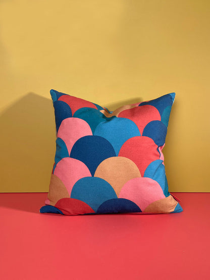 Fish Scale Cushion- Brights