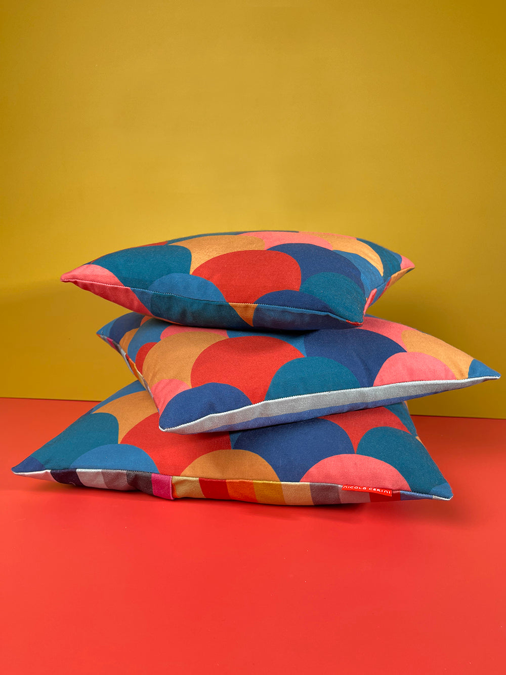 Fish Scale Cushion- Brights
