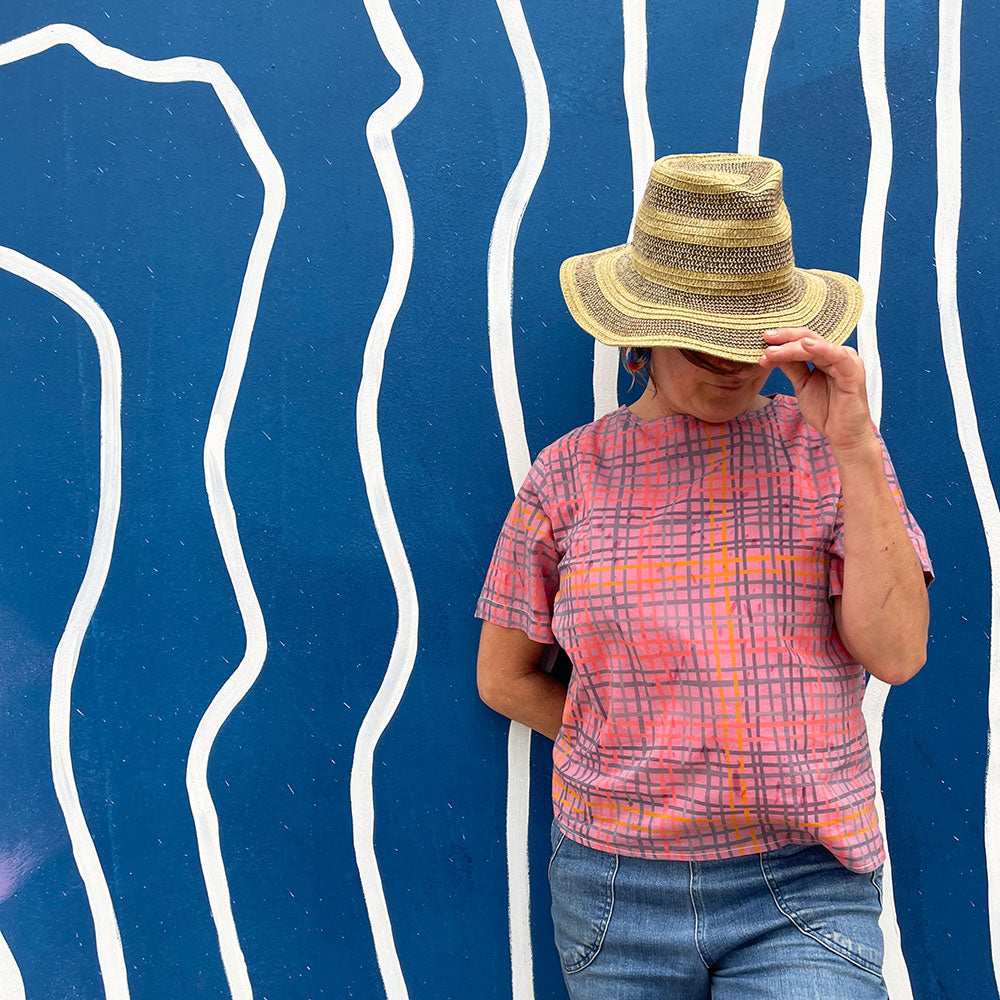 Dusky Pink Gingham Top