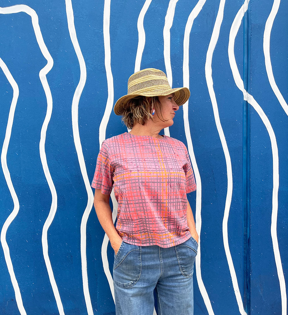 Dusky Pink Gingham Top