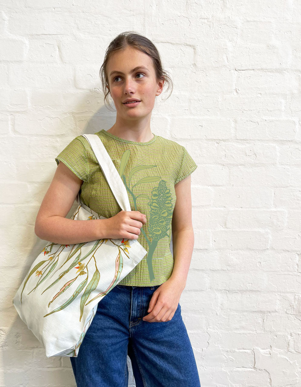 Sage Green Banksia Cap Sleeve Top