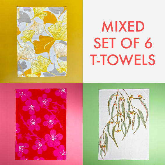 Mixed set of 6 T-Towels