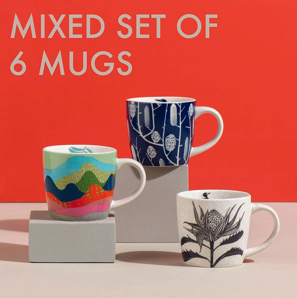 Mixed Set of 6 Mugs