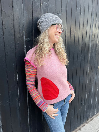 Cocoon Vest Pink/Orange