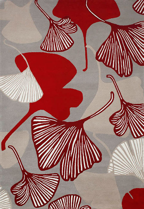 Custom Made Ginkgo Red Rug – Nicola Cerini