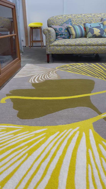 Custom Made Yellow Ginkgo Rug