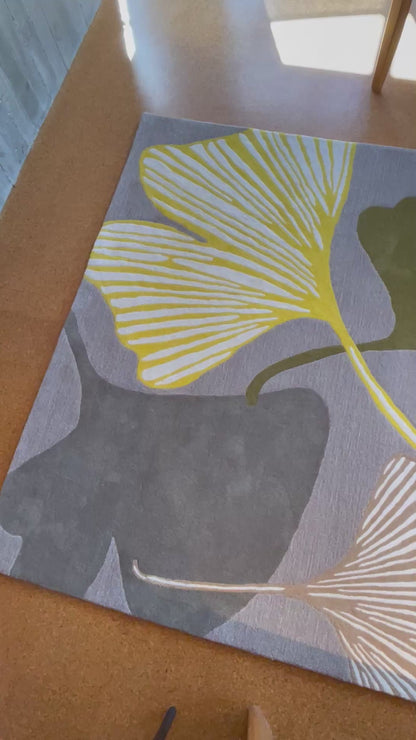 Custom Made Yellow Ginkgo Rug