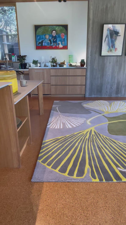 Custom Made Yellow Ginkgo Rug