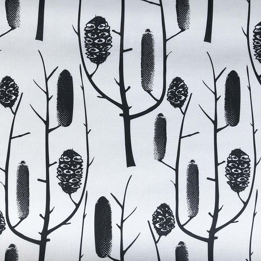 Banksia Black & White- Furnishing Linen