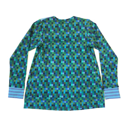 Test Pattern Long Sleeve Tee- Blue/Green 60% OFF TWO LEFT!