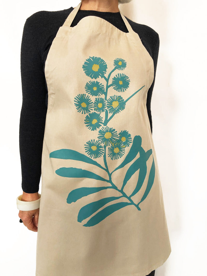 Wattle Blossom Natural Apron 50% OFF
