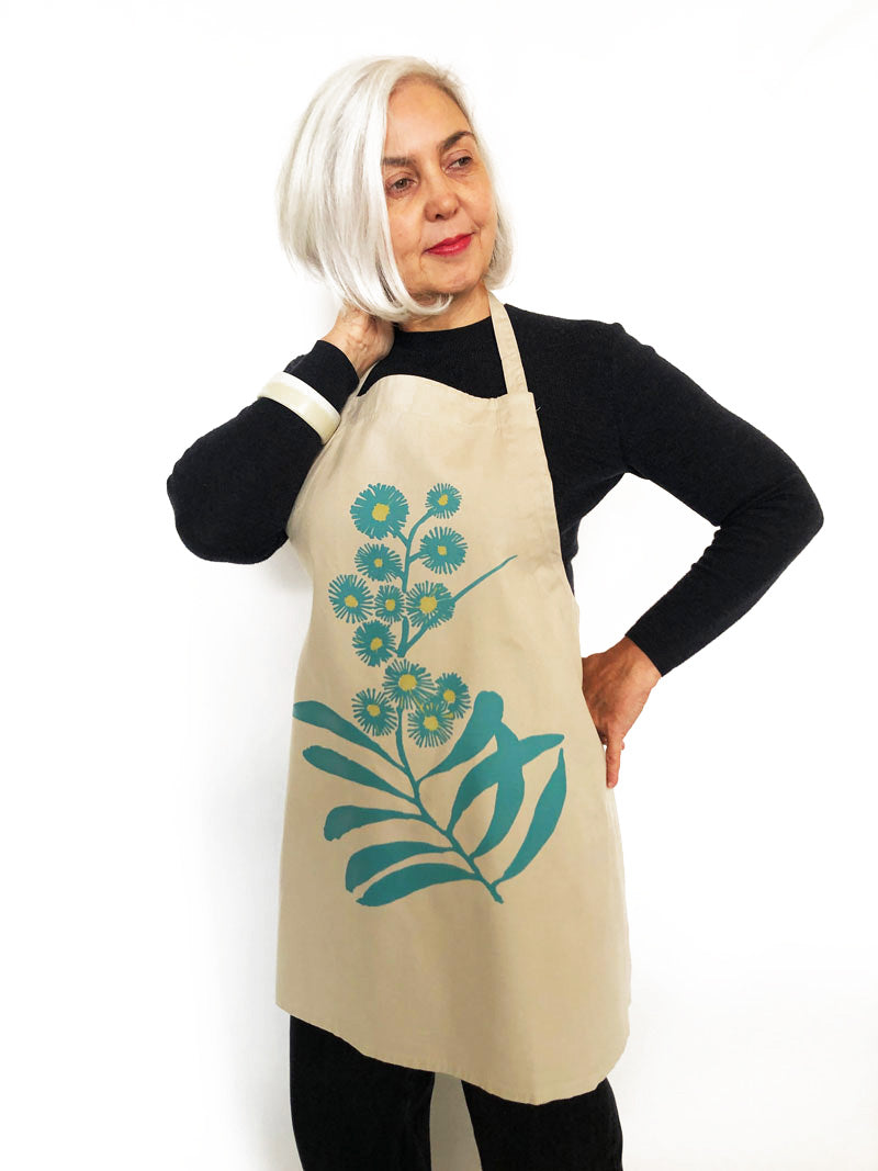 Wattle Blossom Natural Apron LAST ONE!